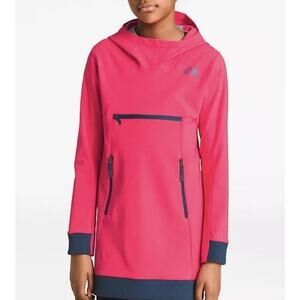 The North Face Girls Pink Hooded Jacket Pullover Zipper Pockets Size XS 6